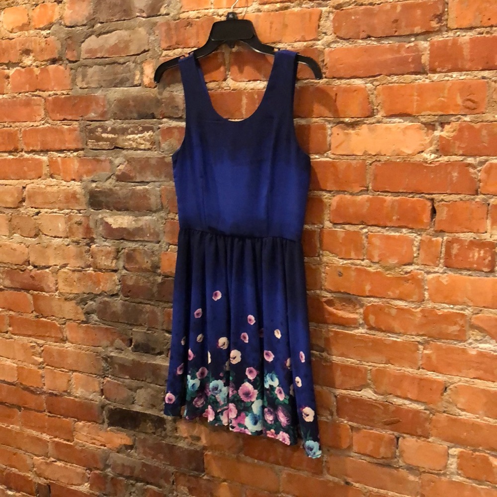 Blue floral bottom dress